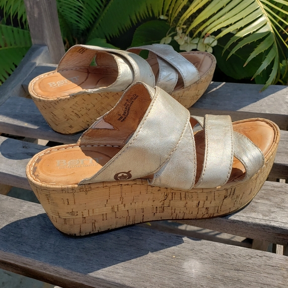 Born Orthotic Platform Wedge Slip-On Mule Sandals - Picture 6 of 9
